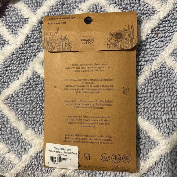 COPY - NEW Bee's Wrap Reusable Sustainable Variety food wrap - 5 pieces - Picture 5 of 5